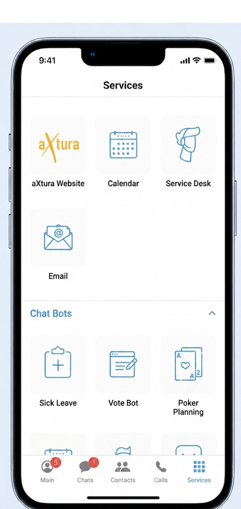 Employee personal account at aXtura SmartApps