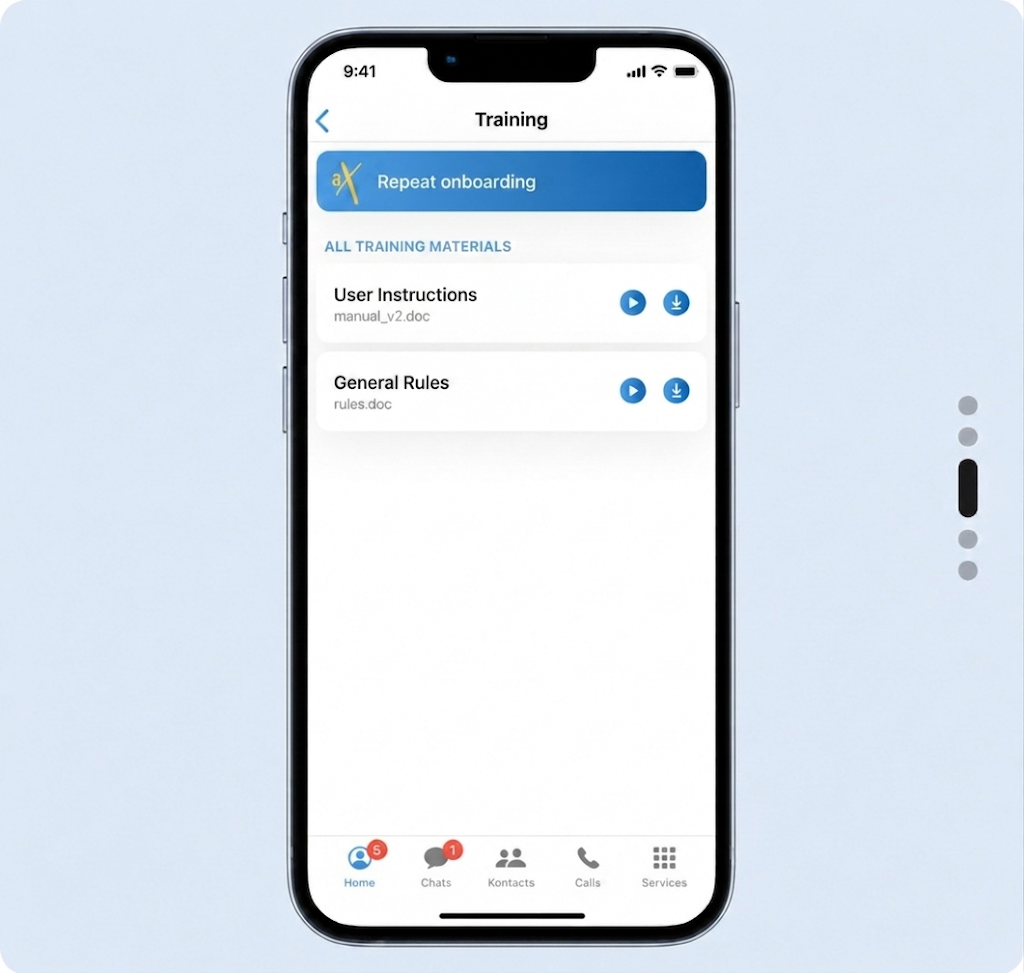 Employee onboarding of employees in aXtura SmartApps